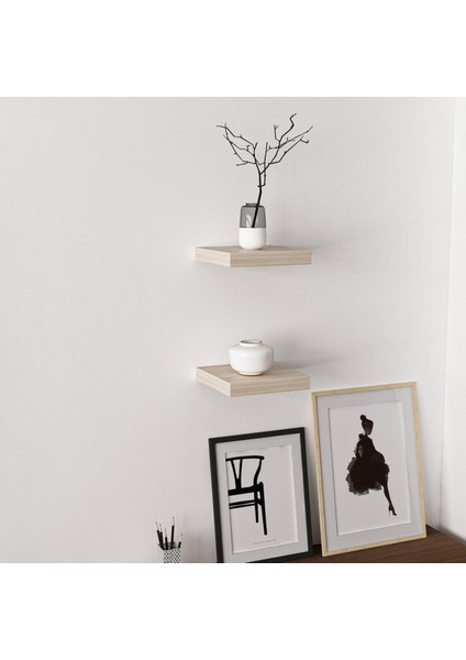 Gizli Tutuculu 2'li Duvar Rafı 23 cm - Sonomo