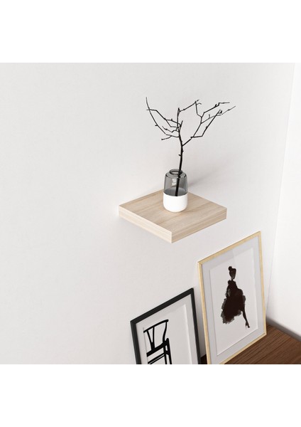 Gizli Tutuculu Duvar Rafı 23 cm - M.siyah