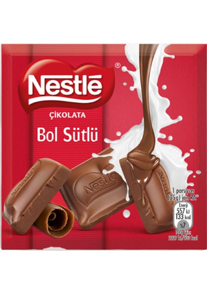 Sütlü Kare Çikolata 60 gr 6'lı Paket