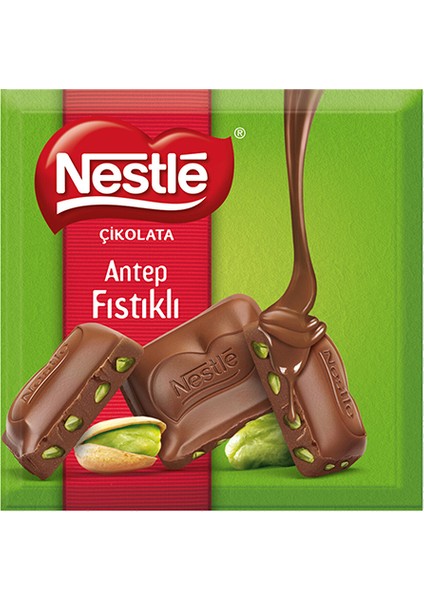 Fıstıklı Kare Çikolata 60 gr 6'lı Paket