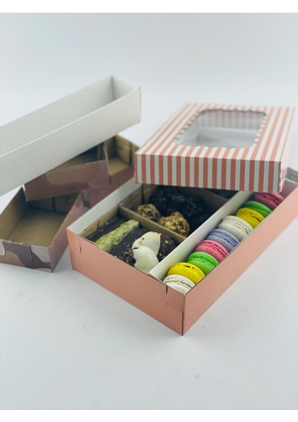 Kurabiye - Makaron Kutusu (4 Adet Mini Kutu 1 Adet Makaron Kutu) (10 Adet) fiyatları