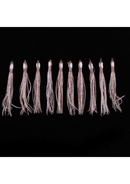 10 Adet Balıkçılık Lures Kalamar Ahtapot Etekler Lures Yumuşak Yemler Crankbaits Kahverengi (Yurt Dışından) fiyatları
