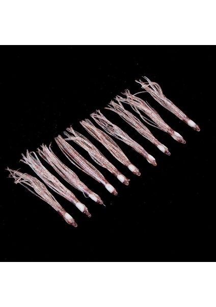 10 Adet Balıkçılık Lures Kalamar Ahtapot Etekler Lures Yumuşak Yemler Crankbaits Kahverengi (Yurt Dışından) modelleri