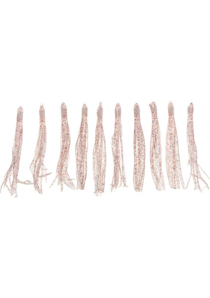 10 Adet Balıkçılık Lures Kalamar Ahtapot Etekler Lures Yumuşak Yemler Crankbaits Kahverengi (Yurt Dışından) fırsatları