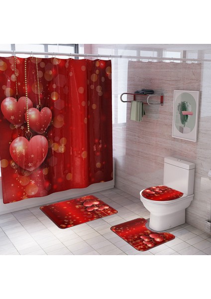 3 Adet Banyo Duş Perdesi Su Geçirmez Banyo Perdesi Seti Tuvalet Örtüsü Mat Kaymaz Banyo Halısı(Yurt Dışından) fiyatları