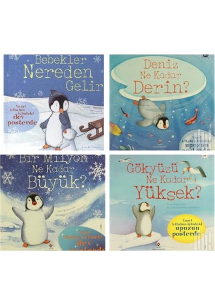 Gökyüzü Ne Kadar Yüksek - Deniz Ne Kadar Derin - Bir Milyon Ne Kadar Büyük - Bebekler Nereden Gelir - 4 Kitap Takım