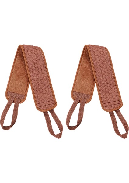 Adet Ev Banyo Uzatılmış Sırt Ovma Temizleme Banyo Havlusu Sırt Ovma Vücut Masajı Ovma Duş Fırçası-Karamel