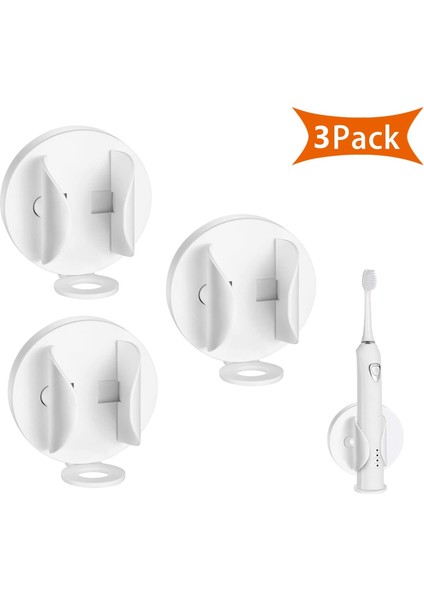 3 Adet Banyo Düzenleyici Elektrikli Diş Fırçası Tutacağı - Beyaz (Yurt Dışından)