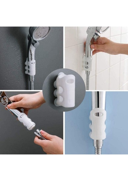Silikon Duvara Monte Çıkarılabilir Duş Başlığı Braketleri Duş Başlığı Braketi Vantuz, 1 Ağır Yük Ayağı indirimleri