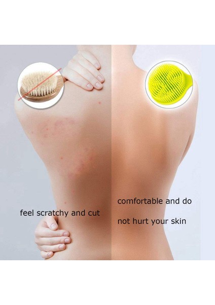 1x Sırt Fırçası, Silikon Vücut Fırçası Çift Taraflı Fırça, Uzun Sap ve 5 Adet x Sabun Torbası, Pamuklu ve Keten Sabun Torbaları(Yurt Dışından) modelleri