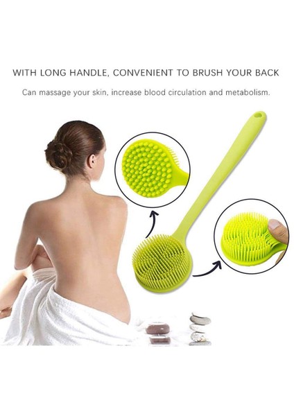 1x Sırt Fırçası, Silikon Vücut Fırçası Çift Taraflı Fırça, Uzun Sap ve 5 Adet x Sabun Torbası, Pamuklu ve Keten Sabun Torbaları(Yurt Dışından) fırsatları