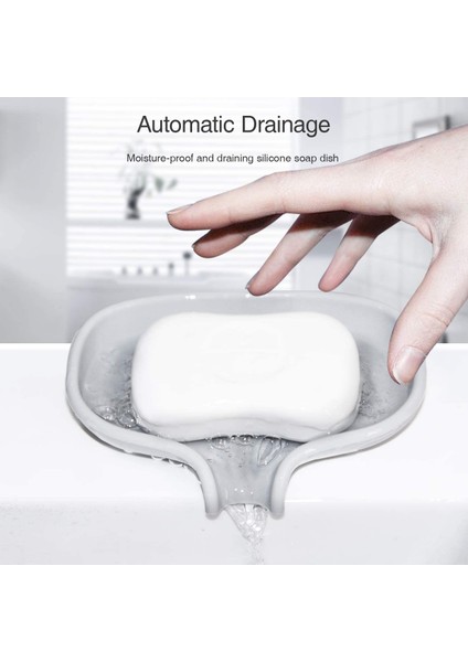 Süzgeçli Sabunluk, Banyo Lavabo Sabunluk, Duş Için Silikon Sabunluk, Mutfak Tezgahı Için Bar Sabunluk(Yurt Dışından)