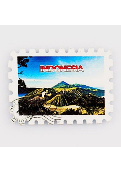 Endonezya Agung Yanardağı Pul Magnet