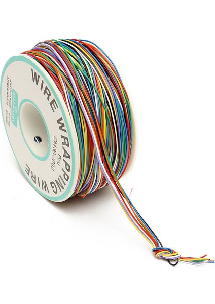 250M 8 Telli Renkli Yalıtımlı P/n B-30-1000 30AWG Tel Sarma Kablo Sargısı