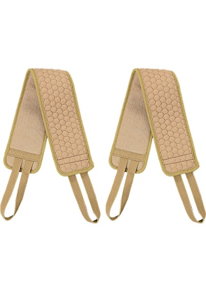 2 Adet Ev Banyo Uzatılmış Sırt Ovma Temizleme Banyo Havlusu Geri Ovma Vücut Masajı Ovma Duş Fırçası-Haki