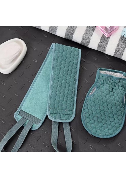 2 Adet Ev Banyo Uzatılmış Sırt Ovma Temizleme Banyo Havlusu Geri Ovma Vücut Masajı Ovma Duş Fırçası-Haki modelleri