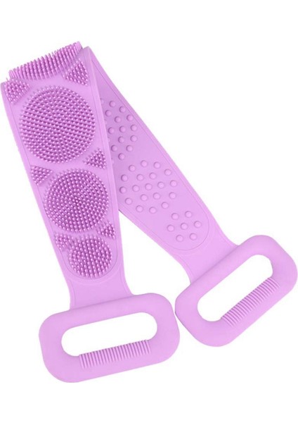 2 Adet Banyo Vücut Fırçası, Peeling Uzun Silikonlu Sırt Scrubber, Temizlemesi Kolay, Iyi Köpürüyor, Çevre Dostu, Yeşil ve Mor fiyatları