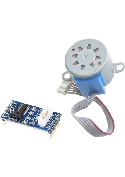 Step Motor Dc 5V 28BYJ-48 + ULN2003 Step Motor Sürücü Modülü Arduino ve Rpi Gpıo Için Breakout Genişletme Kartı + Şerit Kablo + Montajlı T Tipi Adaptör 20CM FC40 40PIN