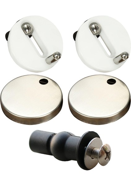 2 Adet Klozet Kapağı Vidaları Üst Sabitleme Menteşe Paketi ve 2x Klozet Kapağı Menteşe Deliği Bağlantı Elemanları Kuyu Somunu Vida Kauçuk Duvara Geri Dön fiyatları