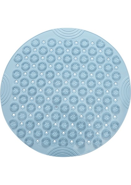 Quanbu 2020 Güçlü Emiş Banyo Paspas Kaymaz Banyo Duş Paspas Pvc Masaj Parçacıkları Ayak Pedi Kokusuz Toksik Olmayan Banyo Paspas Mavi indirimleri
