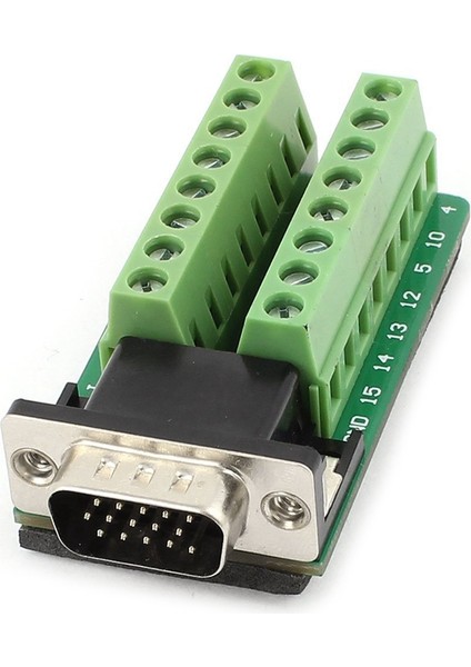 D-Sub DB15 Dişi 15PIN Jak Bağlantı Noktasından Terminale Koparma Kartı Konektörü ve VGA Erkek 3 Sıra 15PIN Fiş Terminale modelleri