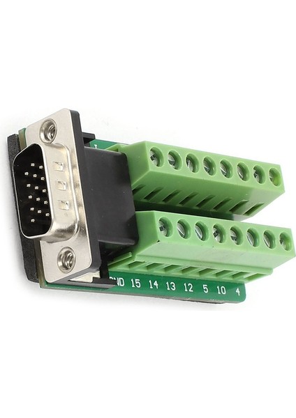 D-Sub DB15 Dişi 15PIN Jak Bağlantı Noktasından Terminale Koparma Kartı Konektörü ve VGA Erkek 3 Sıra 15PIN Fiş Terminale fırsatları