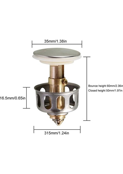 Guangdong Spirit 8 Adet Lavabo Süzgeci -Gümüş (Yurt Dışından)