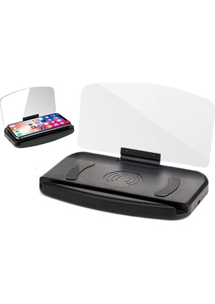 10 W 5 W Qi Kablosuz Şarj Araba Gps Projektör Hud Head Up Ekran Telefon Tutucu Şarj Iphone Samsung Huawei Lg Smartphone | Kablosuz Şarj (Yurt Dışından)