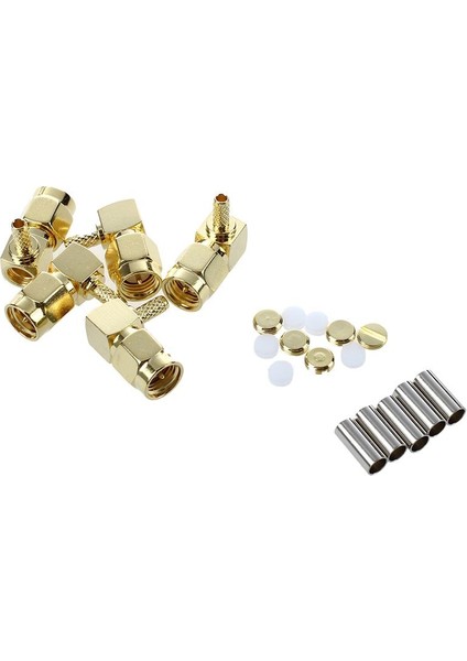 5x Sma Erkek Fiş Sağ Açı RG174 RG316 LMR100 Rf Koaksiyel Konnektör indirimleri