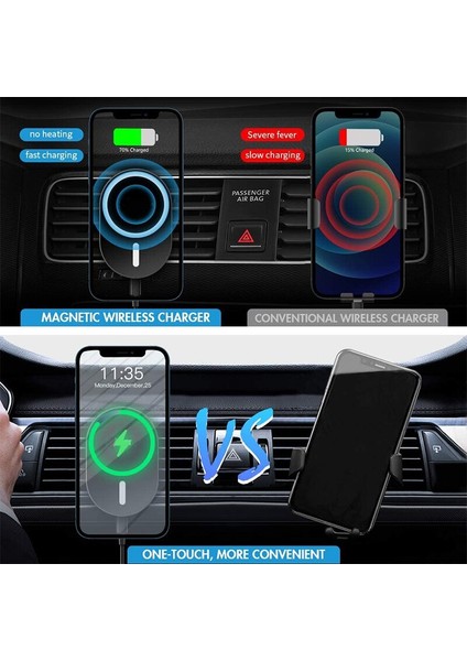 Manyetik Kablosuz Araç Şarj Hava Firar Dağı Magsasafe Için Uyumlu İle Uyumlu 12 Pro Max Mini 15 W Hızlı Şarj Araba Telefon Tutucu | Kablosuz Şarj (Yurt Dışından) fiyatları