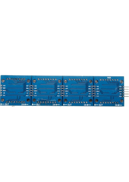 Pratik LED MAX7219 Nokta Vuruşlu Modül Ekran 4'ü 1 Arada + 5pin Kablo Arduino Pıc Pi Arm 5V