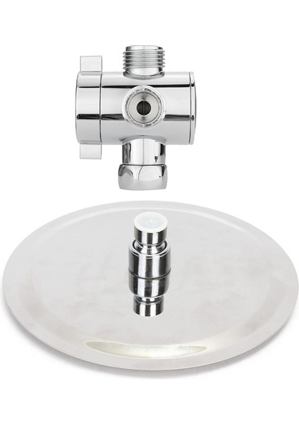 8 Inç Yuvarlak Paslanmaz Çelik Banyo Suyu Yağış Duş Başlığı Püskürtücü Banyo 1/2 Inç 3 Yollu T-Adaptör Tet Bide Banyo Duş Başlığı Kola Monte Yön Vanası fiyatları