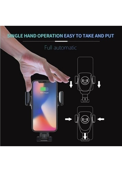 sanlindou 10W Kablosuz Şarj & Telefon Tutucu Standı -Siyah (Yurt Dışından) fiyatları