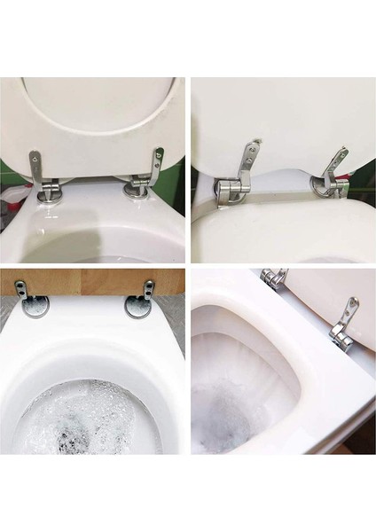 Flyeer 2020 2 Çift Klozet Kapağı Menteşe Parçaları Yedek Menteşeler ve Armatürler Ahşap Reçine Klozet Koltukları Için Bağlantı Parçaları (Yurt Dışından)