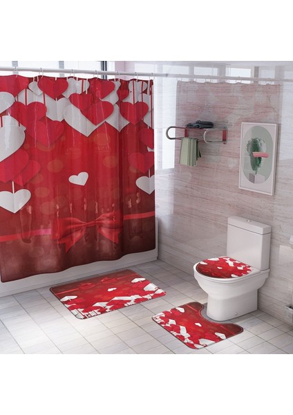 Banyo Duş Perdesi Su Geçirmez Banyo Perdesi Seti Tuvalet Örtüsü Mat Kaymaz Banyo Halısı fiyatları