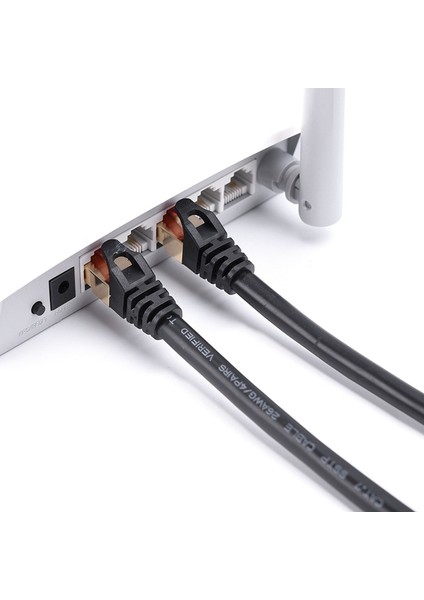 10 Metre Cat7 Ethernet Kablosu Kırmızı Başlıklı Ağ Kablosu Lan Kablosu Stp RJ45 Ağ Kablosu