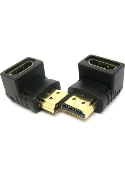5 Paket HDMI 90 Derece Sağ Açı Adaptörü Altın Kaplama HDMI Erkek - Dişi Konnektör U Stick, Ps4, Ps3 Için 3D 1080P HDMI Genişleticiyi Destekler