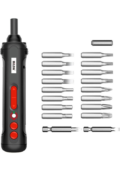 LED Gösterge Işığı ve 19 Adet Uçlu Mi-Ni USB Şarj Edilebilir Elektrikli Tornavida(Yurt Dışından)