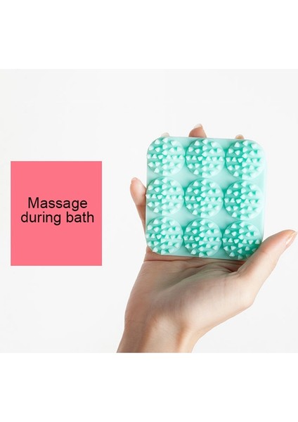 2 Adet Peeling Banyo Duş Scrubber Banyo Puf Şampuan Derisi Yumuşak Silikon Vücut Fırçası Baş Masaj Fırçası fırsatları