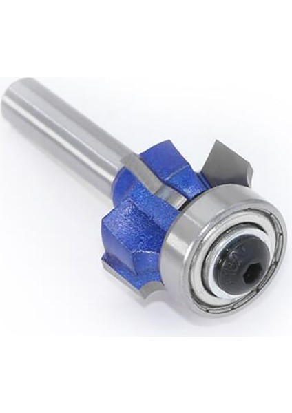 Quanbu 2020 8mm Shank Ağaç Işleme Freze R1MM R2MM R3MM Kırpma Bıçağı Kenar Düzeltici 4 Diş Ahşap Freze Ucu 3 Adet