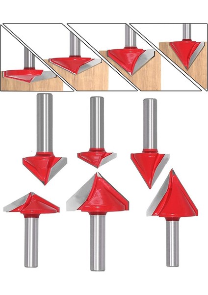 Adet 3D Cnc Gravür V Oluk Freze Uçları Seti 8mm Saplı 60 ° 90 ° 120 ° V Şekli Ağaç Işleme Eğme Kesici fırsatları