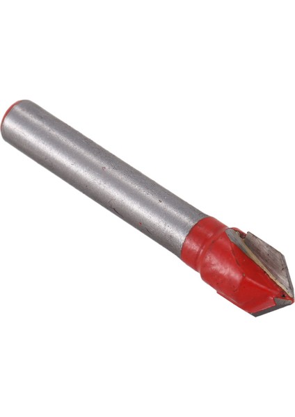 Eıtgzwas 1Adet 1/4 x 3/8 Inç V Tipi Yerleştirme Yuvası Kesici Freze Uçları Ve 5 Adet Push Fit Tüp 1/4 Inç Diş Dokunun Erkek Hızlı Bağlantı Seti - Kırmızı (Yurt Dışından)