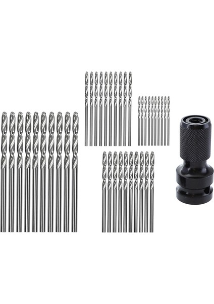2 Takım Aksesuarlar: 1 Takım 1/2 Inç Ila 1/4 Inç Altıgen Cırcır Lokma Anahtar Soket Adaptörü ve 1 Takım 40 Adet Mini Matkap Hss Ucu