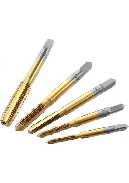 Evrensel 3mm-8mm Hss Titanyum El Dokunma Vida Dişi Metrik Tapalar Musluk Seti M3 -M8 Düz Flüt fiyatları