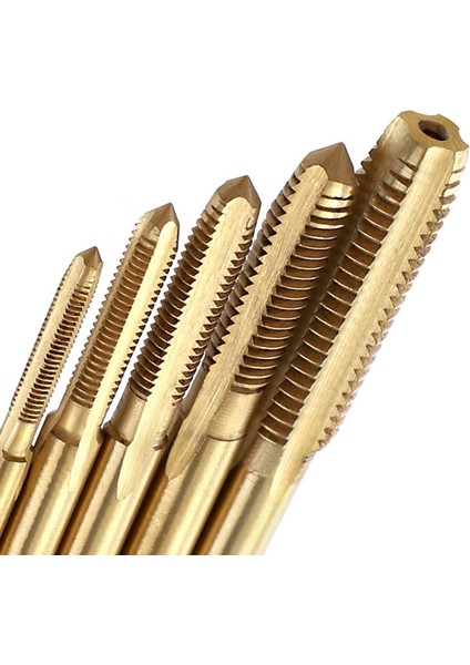 Evrensel 3mm-8mm Hss Titanyum El Dokunma Vida Dişi Metrik Tapalar Musluk Seti M3 -M8 Düz Flüt fırsatları