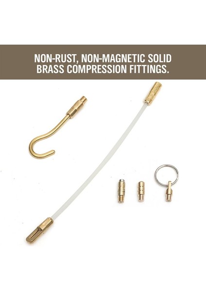 30FT Fiberglas Çalışan Tel Kablo Koaksiyel Elektrikli Balık Teyp Çekme Kiti Yeni fırsatları