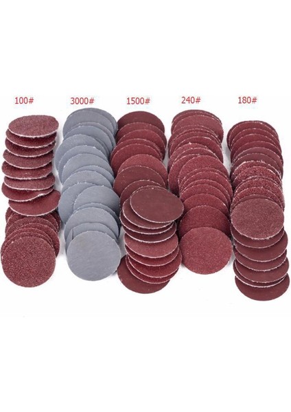 100 Adet 25MM Zımpara Seti Taşlama Zımpara Diski Parlatma