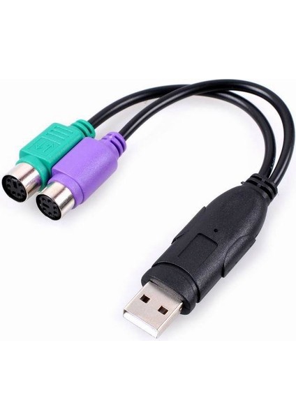 2 Adet Ps2 USB Adaptör Kablosu Çift Ps2 Kadın USB Erkek Dönüştürücü Adaptör Pc Laptop Mouse Için Anahtarlı fiyatları