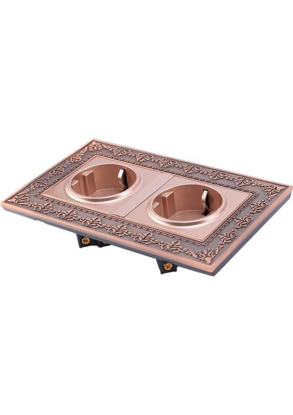 Çift Ab Standart Güç Soketi Kabartma Retro Panel Elektrik Çıkışı Duvar Şarj Cihazı Çıkış Soketi Şarj Eu Fişi