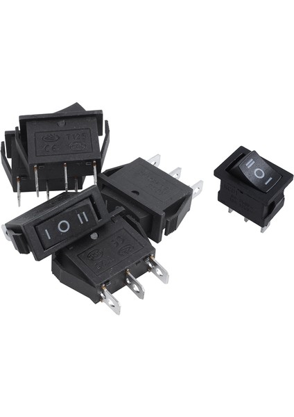Adet x Ac 10A/250V 15A/125V 3 Pin Spdt On-Off-On 3 Pozisyonlu Tekne Rocker Anahtarı & 1x Ac 250V/6A 125V/10A